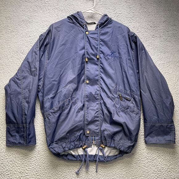 Trespass Jacket Mens XL Blue Full Zip Windbreaker Hoodie - Picture 1 of 11